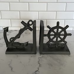 Rustic Cast Iron Nautical Bookends