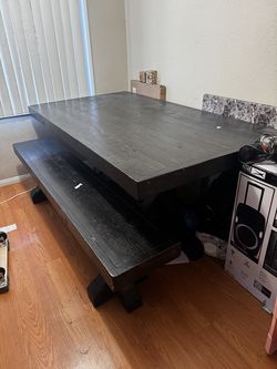 Dinning table and bench