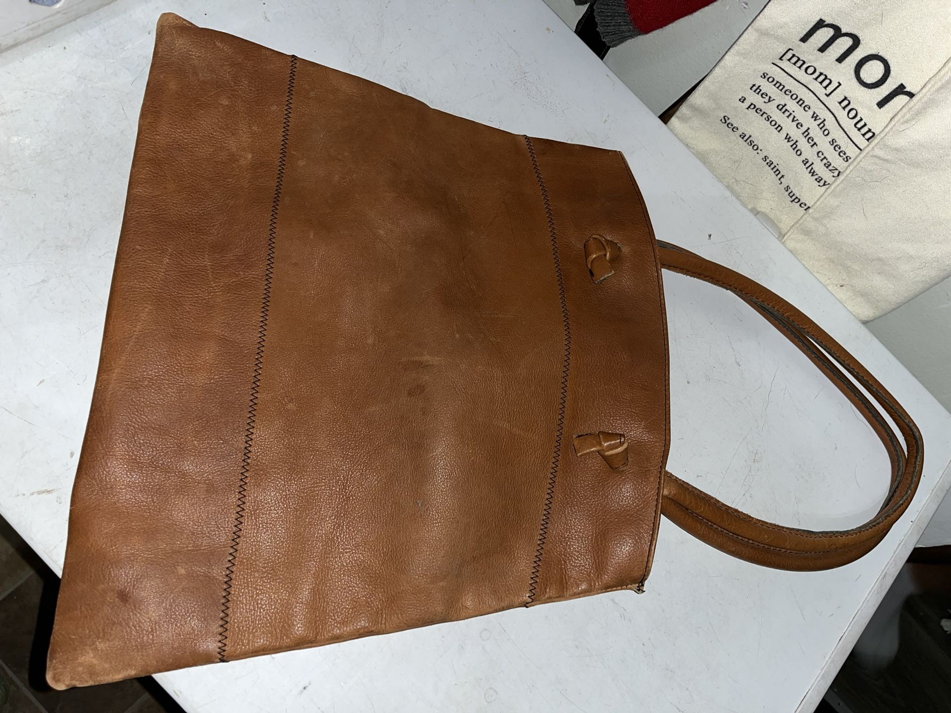 Vintage Real Leather Bergamo Made In Brazil Bag