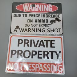 New Anti Trespassing Metal Tin Signs