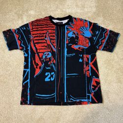 Vintage Michael Jordan DNA  shirt Men’s medium blue red black retro AOP Adult