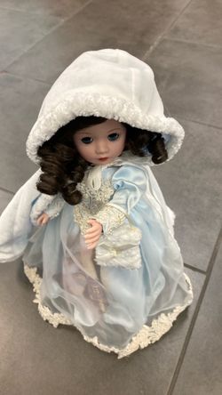 Porcelain Collector Doll in Blue Gown