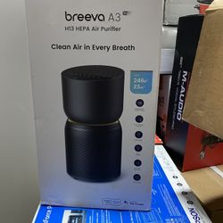 TCL Breeva A3 Smart Air Purifier, up to 1230 sq. ft., 5-Stage Filtration System, True HEPA (H13) Removes 99.97% of Dust / Bacteria / Odors, App & Voic