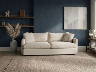 Crate & Barrel 93” Lounge Deep Sofa – Taft Fabric