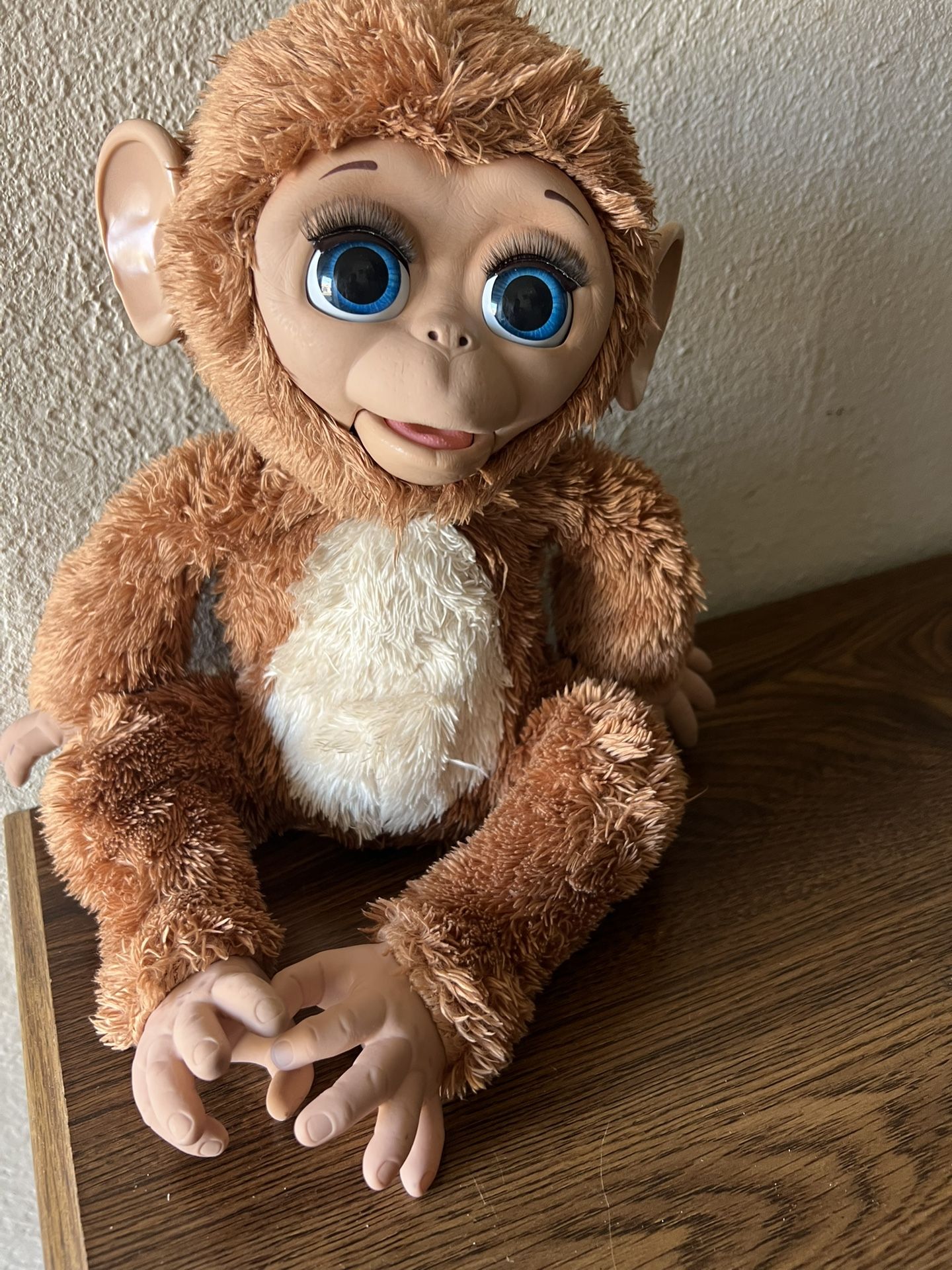 Hasboro A1650 Fur-Real Friends Cuddles My Giggly Monkey, 2012, used. Works!