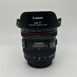 Canon L Series EF 8-15mm f/4L Fisheye USM with Canon EW-77 