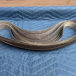 Sancap 1 1/4”x48” 80 Grit Sanding Belts (13 Total)