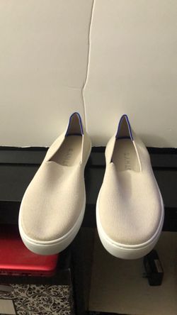 Rothy's White Knit Slip-On Sneakers