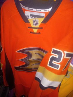 NHL hockey Ducks team jersey autographed size large with tags collectors collection man cave better hurry come get it only 1200