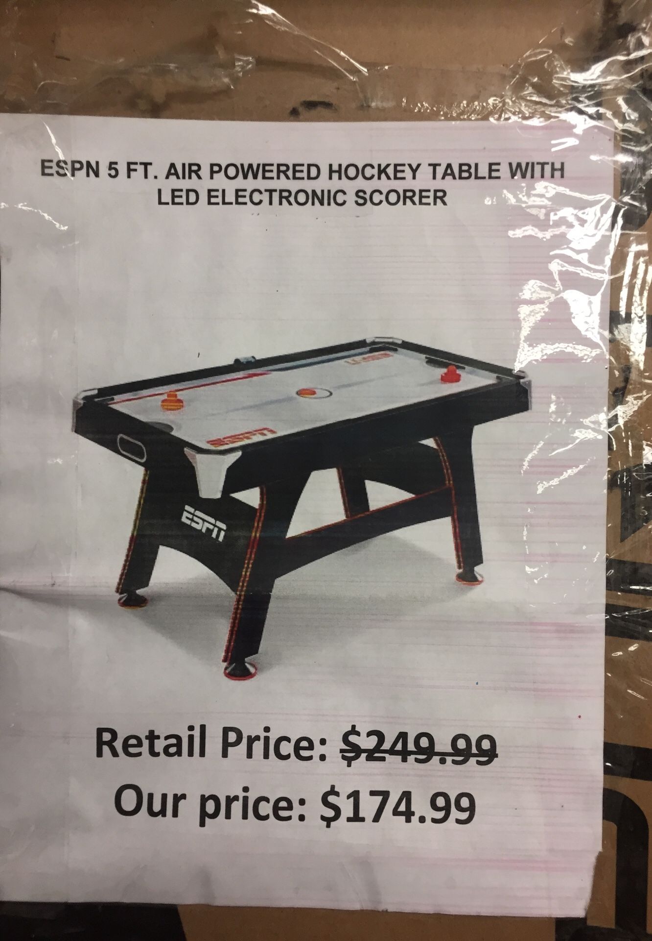 Air powered hockey table