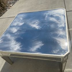 Stylish Mirrored Glass Coffee Table