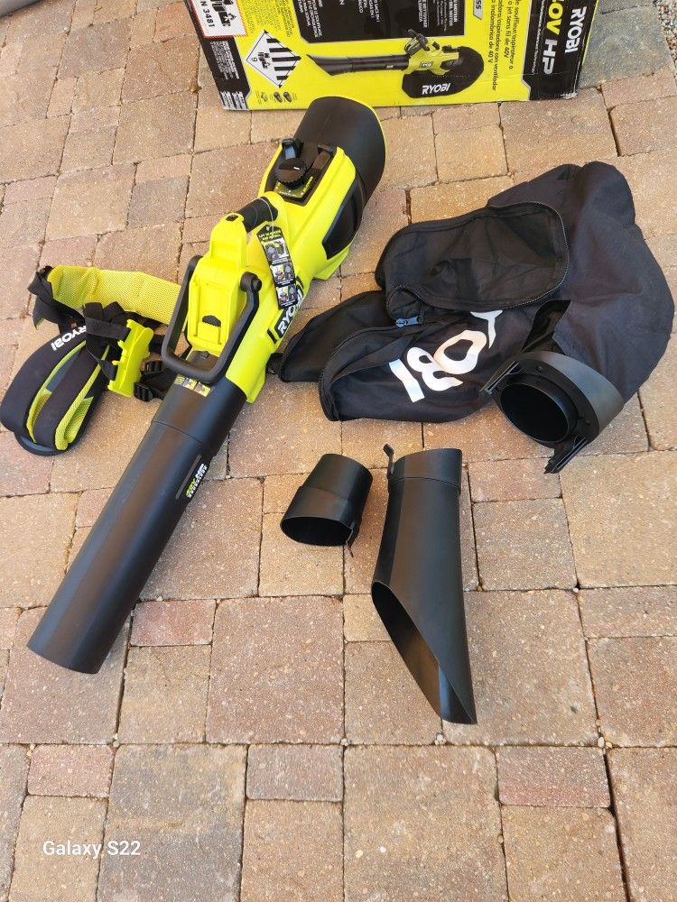 RYOBI 40V HP Brushless 100 MPH 600 CFM Cordless Leaf Blower/Mulcher/Vacuum ( Tool-Only)