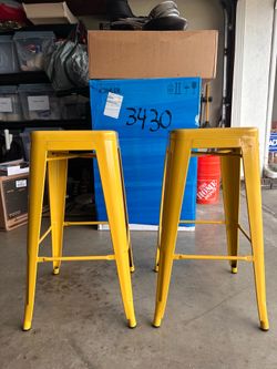 Yellow bar stools
