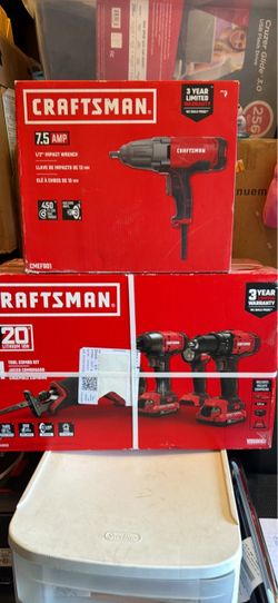Craftsman 7.5 Amp 1/2" Impact Wrench & 20V Tool Combo Kit