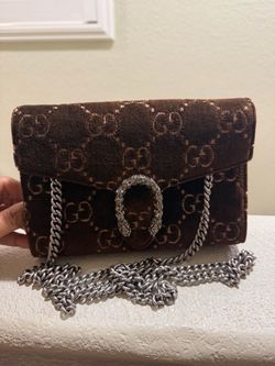*AUTHENTIC* Gucci Dionysus GG Chain Handbag Small in Velvet Brown