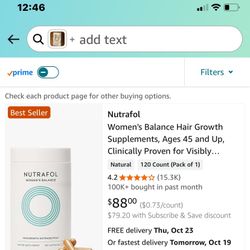 Nutrafol Weman Balance Hair Growth 45 And Up