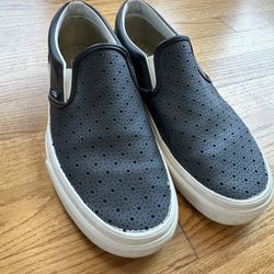 Vans Leather Slip Ons Women’s Size 9.5 **NEW**
