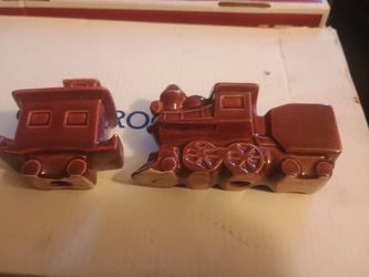 Vintage Ceramic Train Salt and Pepper Shakers
