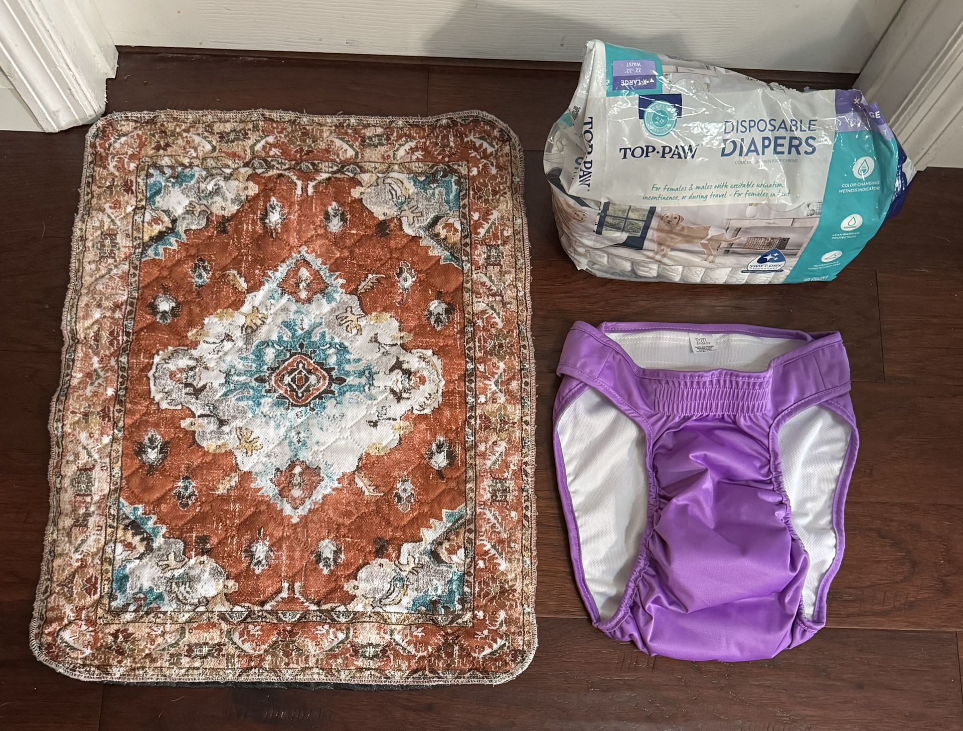 Dog Size XL Diapers And Washable Training Pad Just $7 For All