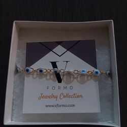 18k Gold Evil Eye Bracelet 