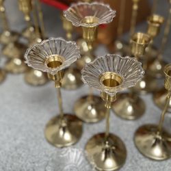 34 Glass Bobeches (Drip Catchers)