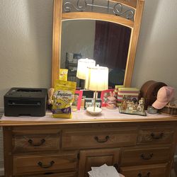 Dresser with mirror