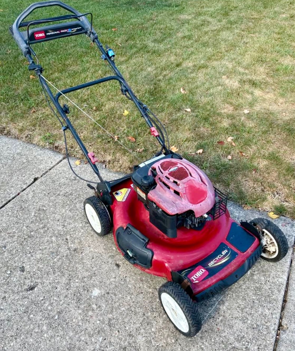 Toro Personal Pace Self Propelled Lawn Mower 