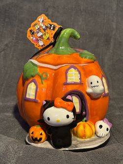 Hello Kitty Halloween Pumpkin Cookie Jar