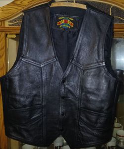 Mens leather vest