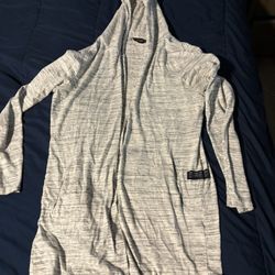 Ashes To Dust BLVCK STANDARD Men's Striped Long Sleeve Hooded Cardigan