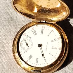 Waltham Pocket Watch  14kt Gold Time Piece