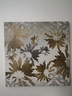 Flower home decor accent art
