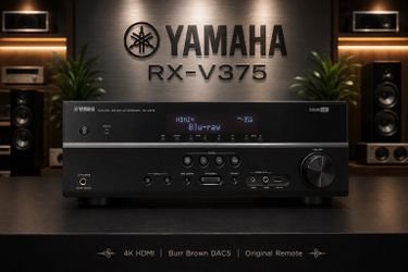 Yamaha RX-V375 - 4K 5.1 Channel Surround Sound Receiver w/Remote