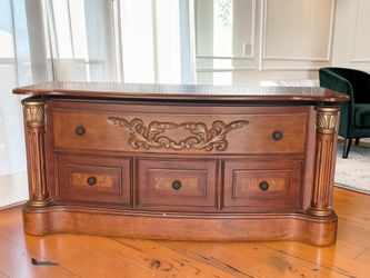 Ornate Cedar-Lined Storage Chest