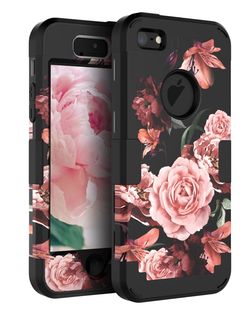 iPhone 5/5S Case for Girls/Women Anti-Fingerprint Scratch-Resistant Three Layer High Impact Resistant
