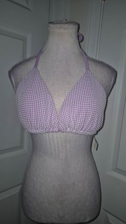 Aerie Purple Gingham Bikini Top.
