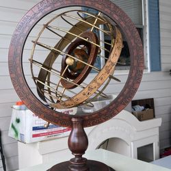 Vintage Armillary Globe or Sphere. 21” Tall