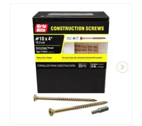 Construction #10 x4 general purpose screws 5 pd grip rite