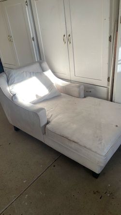 White Upholstered Chaise Lounge