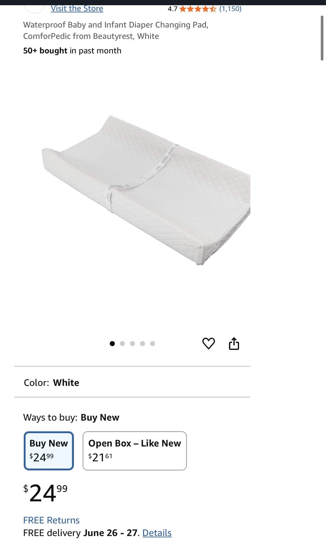 New waterproof diaper changing pad & cover sheet