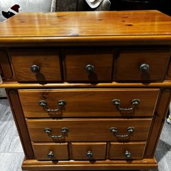 Vintage Wooden Nightstand 