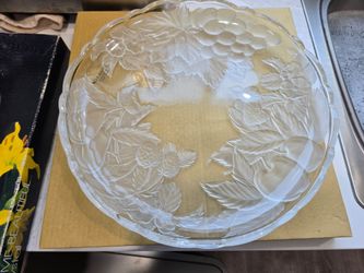 Vintage Mikasa Garden Harvest 14" Crystal  Platter