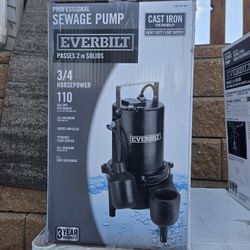 Everbilt 3/4 HP Sewage Ejector Pump - NEW