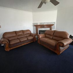 Set Of Leather Couches 