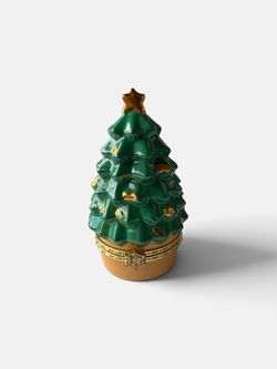 Ceramic Christmas Tree Trinket Box