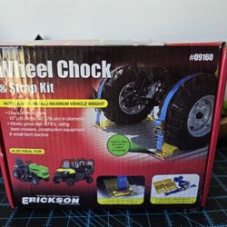 Etrack ATV UTV Wheel Chock Trailer Tire Strap Kit
