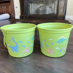 Green Dinosaur Boys Easter Bucket