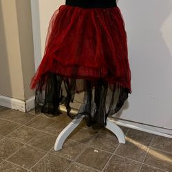 Red and Black Tulle Skirt  Halloween Costume