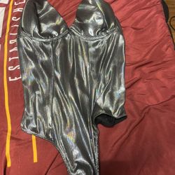 Silver Bathing Suit 
