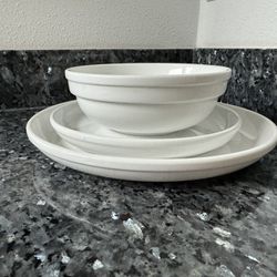 Crate And Barrel Porcelain Dishware Plates Bowls Etc.